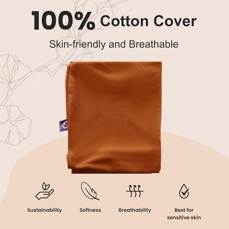 CooCooBaby Organic Infant Lounger, Baby Nest for Baby Girls & Boys, Newborn Essentials for Baby 0-12 Months, 100% Cotton (Golden Brown) - Image 2